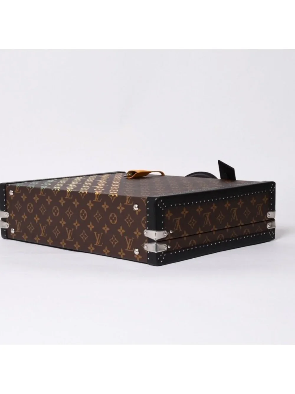Louis Vuitton Special Order Trunk Case 45 President Monogram Illusion Brown